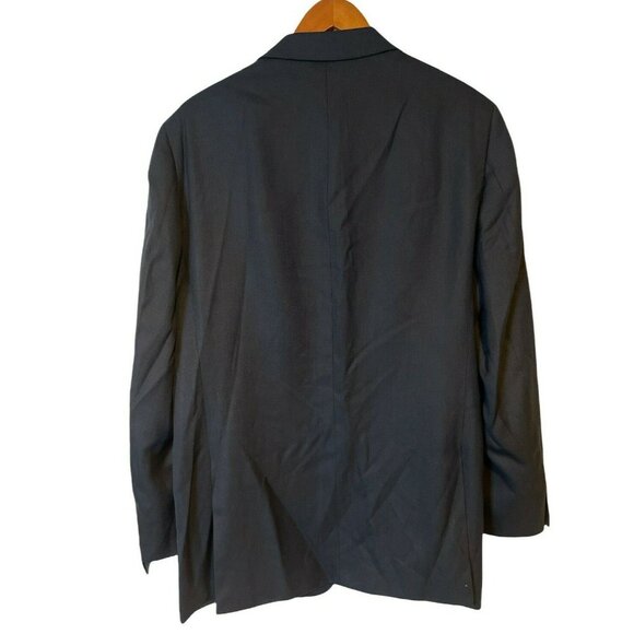 Mens Blazer Marc Anthony Size 44 Long Sport Coat Business Navy Blue Wool Blend N - Picture 12 of 16